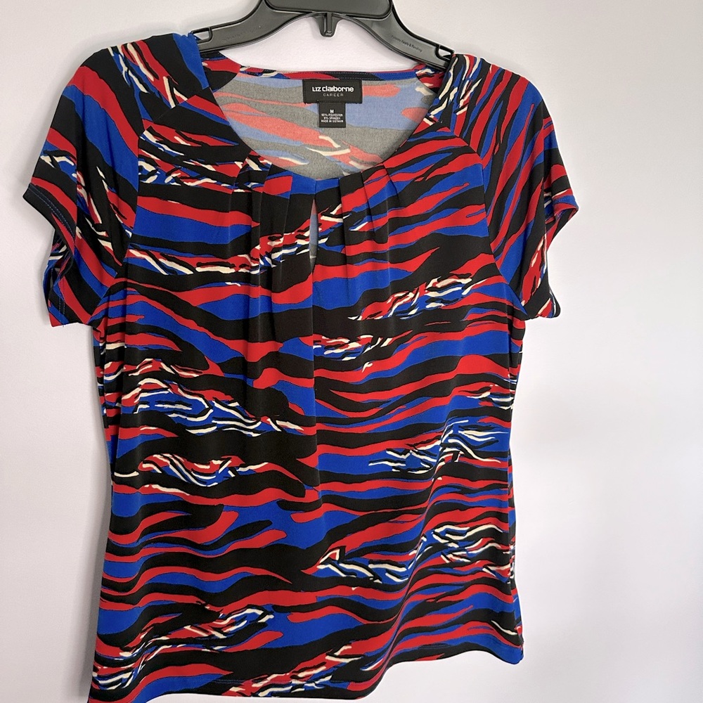 Womens top - black, red, and blue